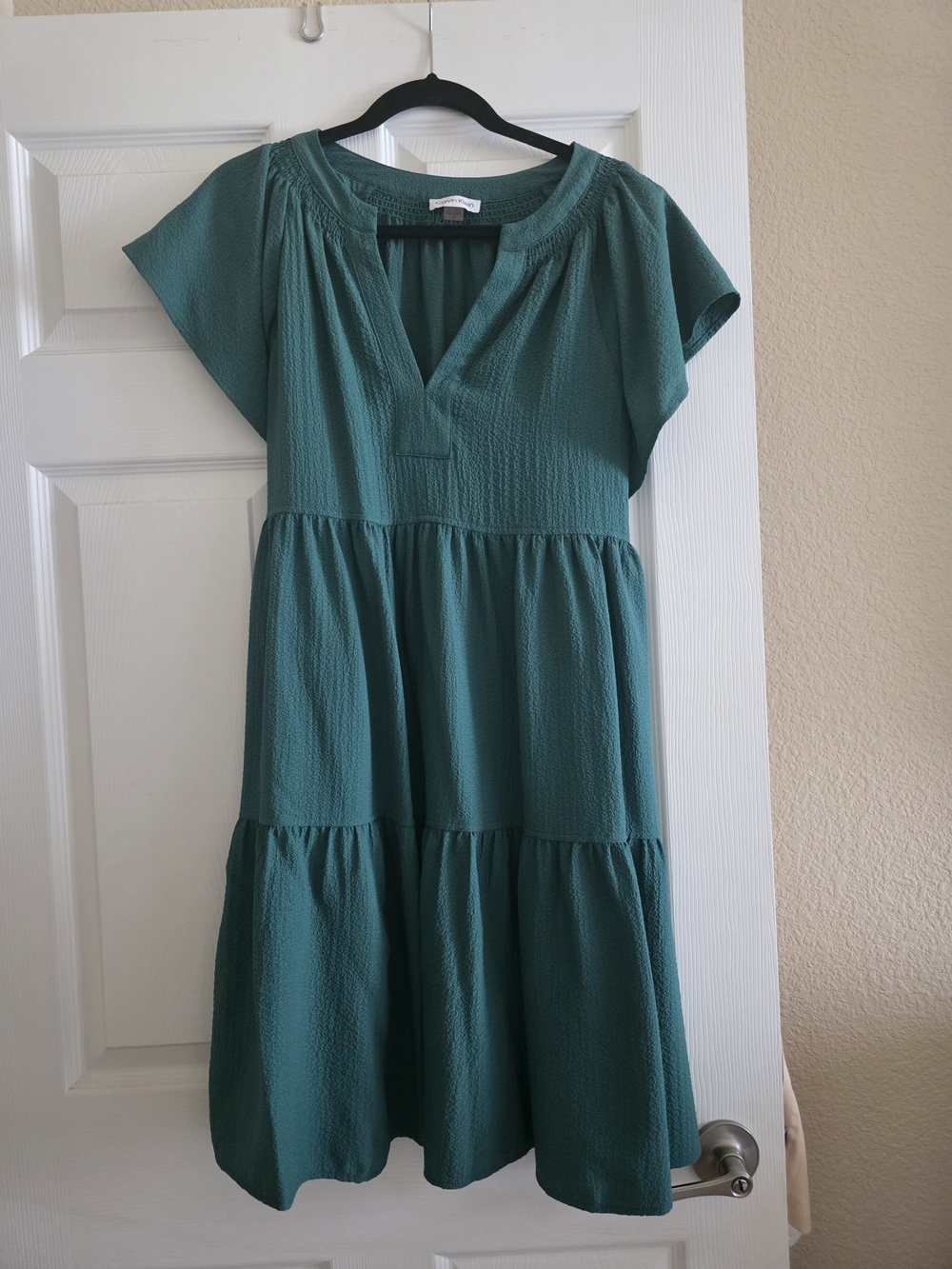 Calvin Klein Textured Green Dress